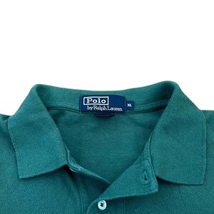 Polo Ralph Lauren Mens XL Classic Fit Polo Shirt Olive Green Blue Pony Vintage